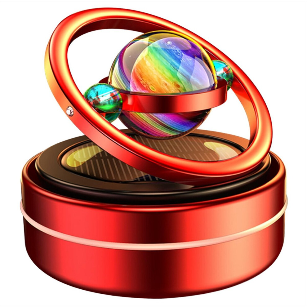 Solar Rotating Aromatherapy Car Diffuser Dashboard Ornaments Air Freshener Auto Red 4853808666390