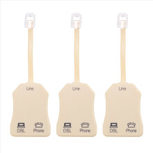 3Pcs DSL Filter Splitter for Phone Line Jack In-Line Telephone Modem ADSL