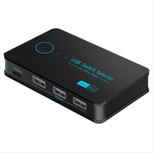 USB Switcher 2 Computers Kvm Switch 3.0 4 Ports(3USB3.0+1 USB-C) Hub Share Devices Printer Scanner