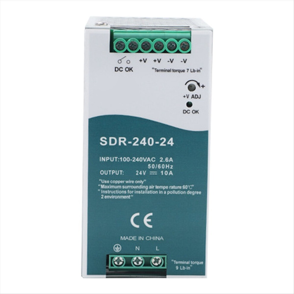 Sdr-240-24 Switching Power Supply With Pfc Function 150% Load Capability Din-Rail 4853808670915