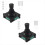 2PCS Joystick Switch AC 240V 5A 4NO 4NC Momentary 2.5mm Fixing Thread 4