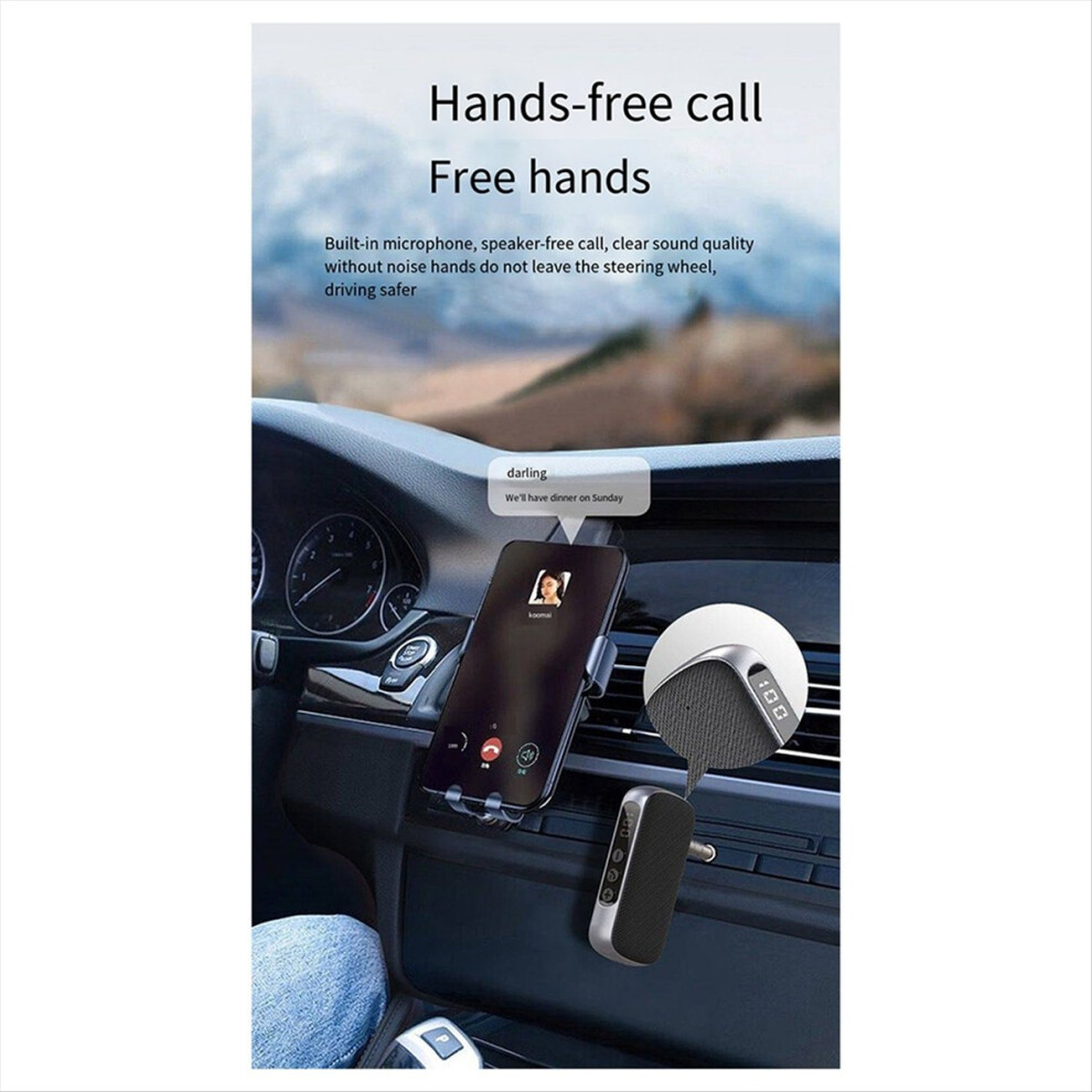 Photos - FM Transmitter New GR11 Digital Display Car Bluetooth Transmitter and Receiver Two-In-One Audio Adapter