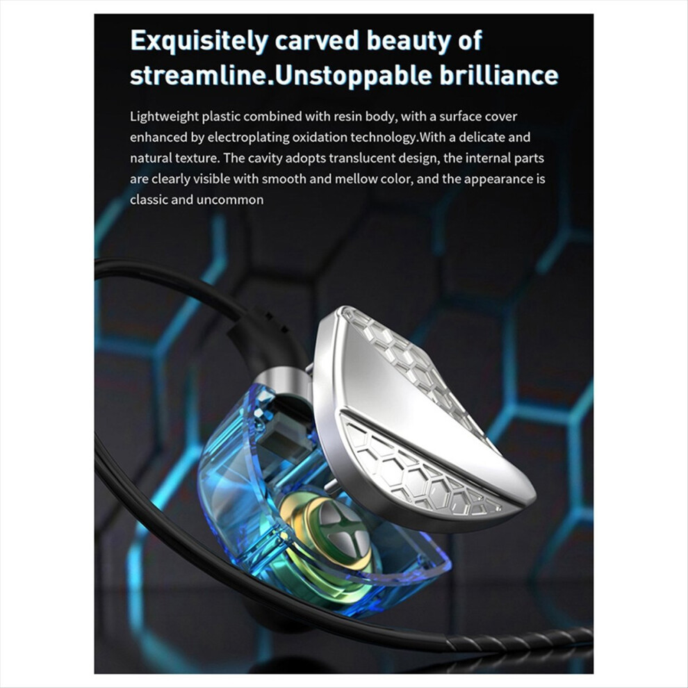 Photos - Headphones Hi6T Earbuds HiFi Headsets Dynamic Driver IEM Stereo Surround Music Earphones Hi-Res with Mic In-Ear Sport Game Earbuds-B