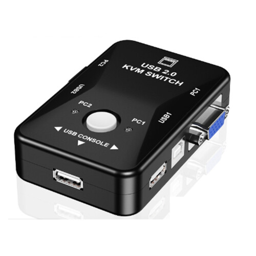 USB 2.0 KVM Mouse Switcher Keyboard VGA Splitter Box Sharing Switch 2 Port SVGA