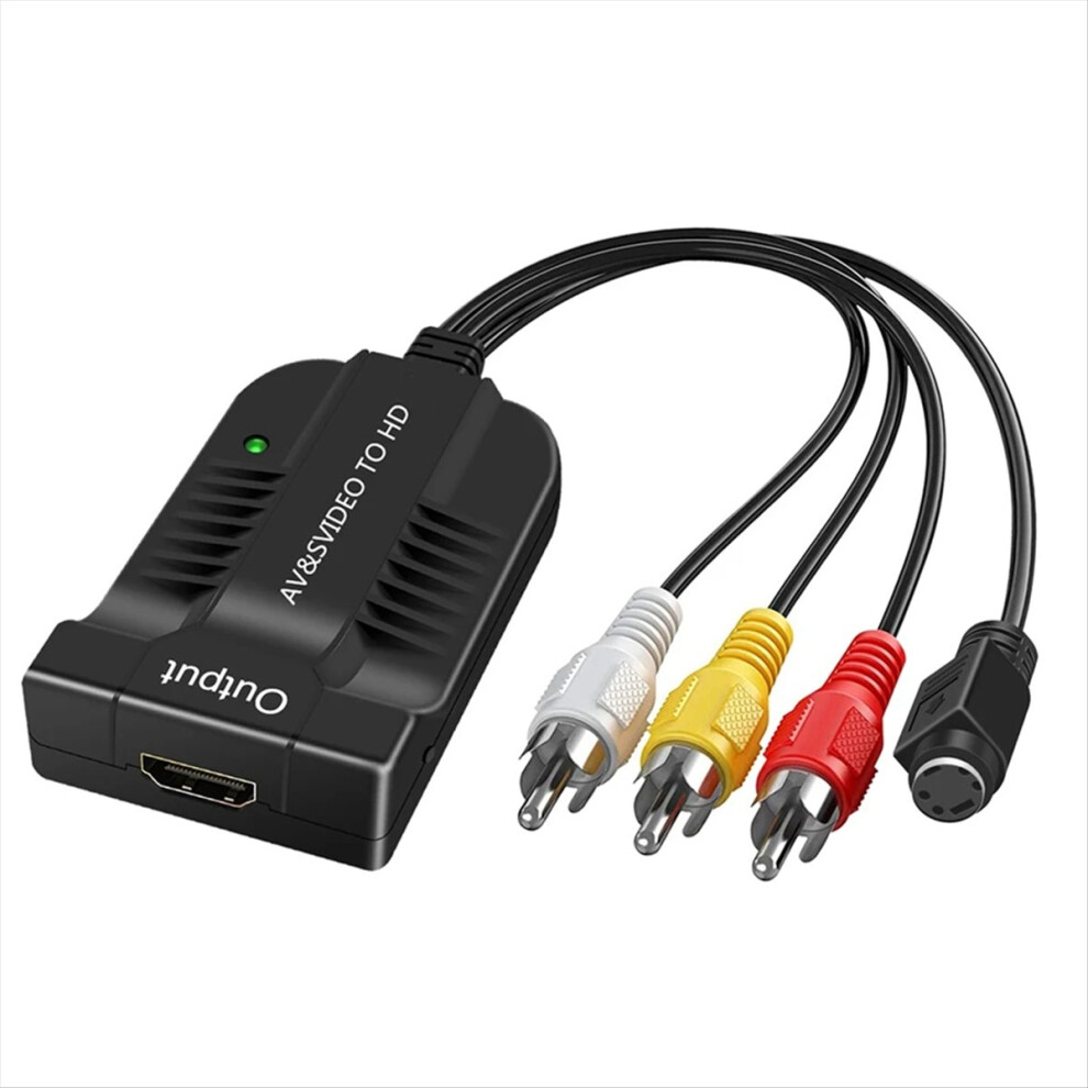 Av-S-Video To -Compatible Adapter S-Video In Av Cvbs Video Converter Output 720P/1080P 4853808678638