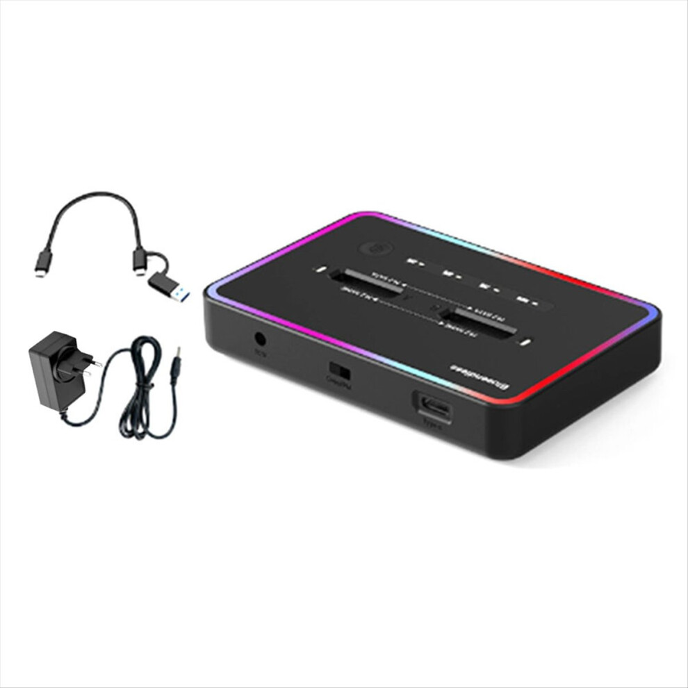 M.2 Nvme/ Duplicator Dual-Bay Offline Clone 20Gbps Nvme Docking Station One-Key Ssd Dock Eu Plug 4853808682215