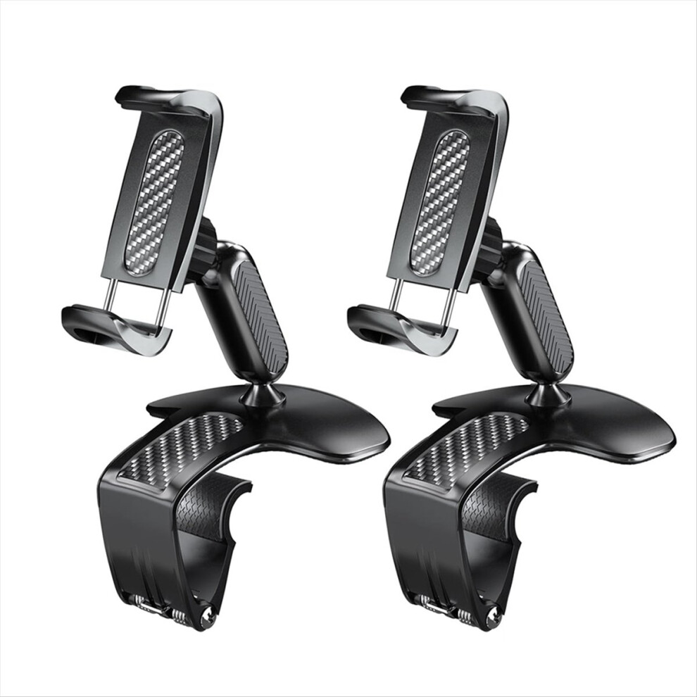 2Pcs Car Phone Clip Holder For Dashboard, Multifunctional Dashboard Smartphones Dash Stand 4853808681836
