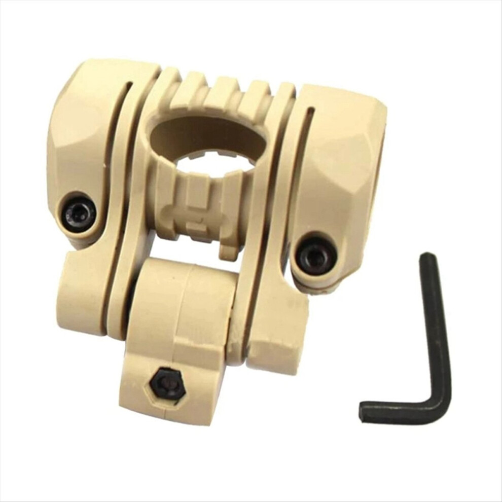 Helmet Special Lighting Flashlight Rail Accessories 25Mm 5 Position Torch Clamp Holder,Sand Color 4853808685988