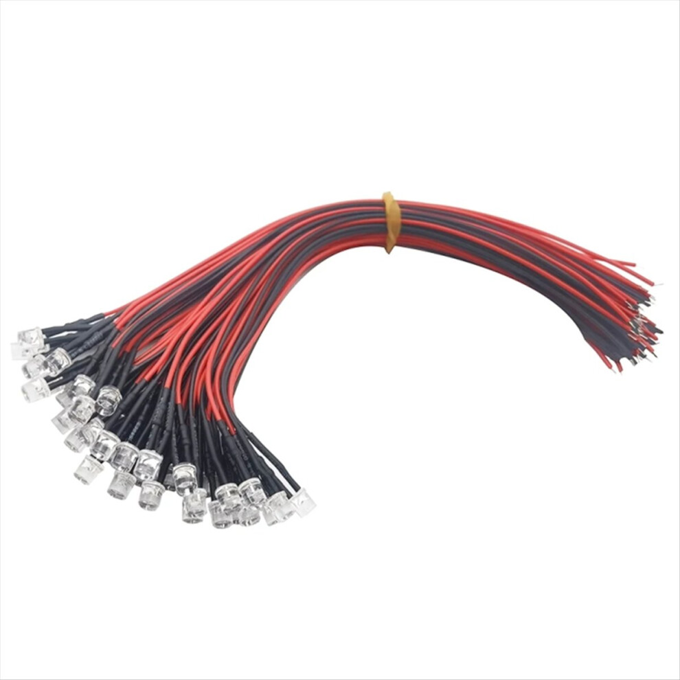 100Pcs Lot 20Cm Pre Wired 5Mm Led Lamp Bulb Prewired Emitting Diodes For Diy Home Decoration Dc3.7v-12V D Light 4853808684097