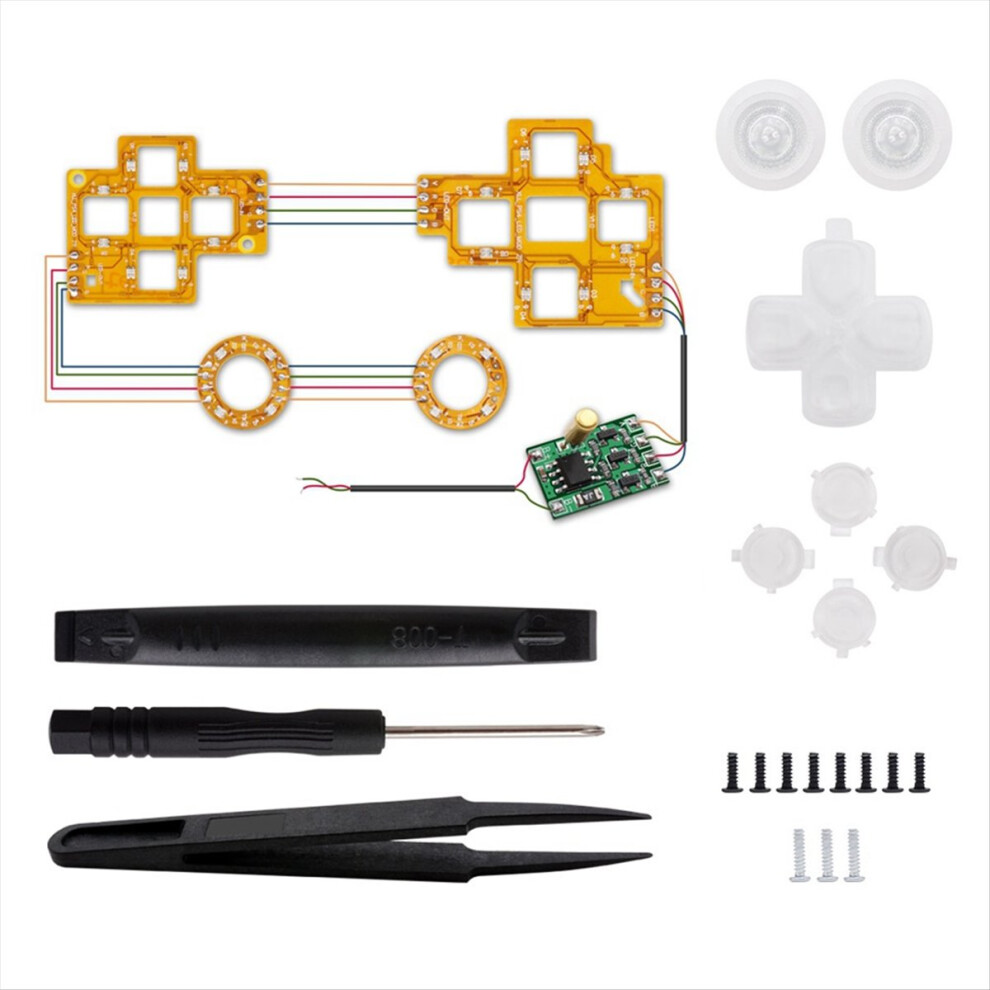 6 Colors Diy Board For Game Console Luminated D-Pad Thumbsticks Face Buttons (Dtf) Led Kit Playstation5 Light 4853808691217