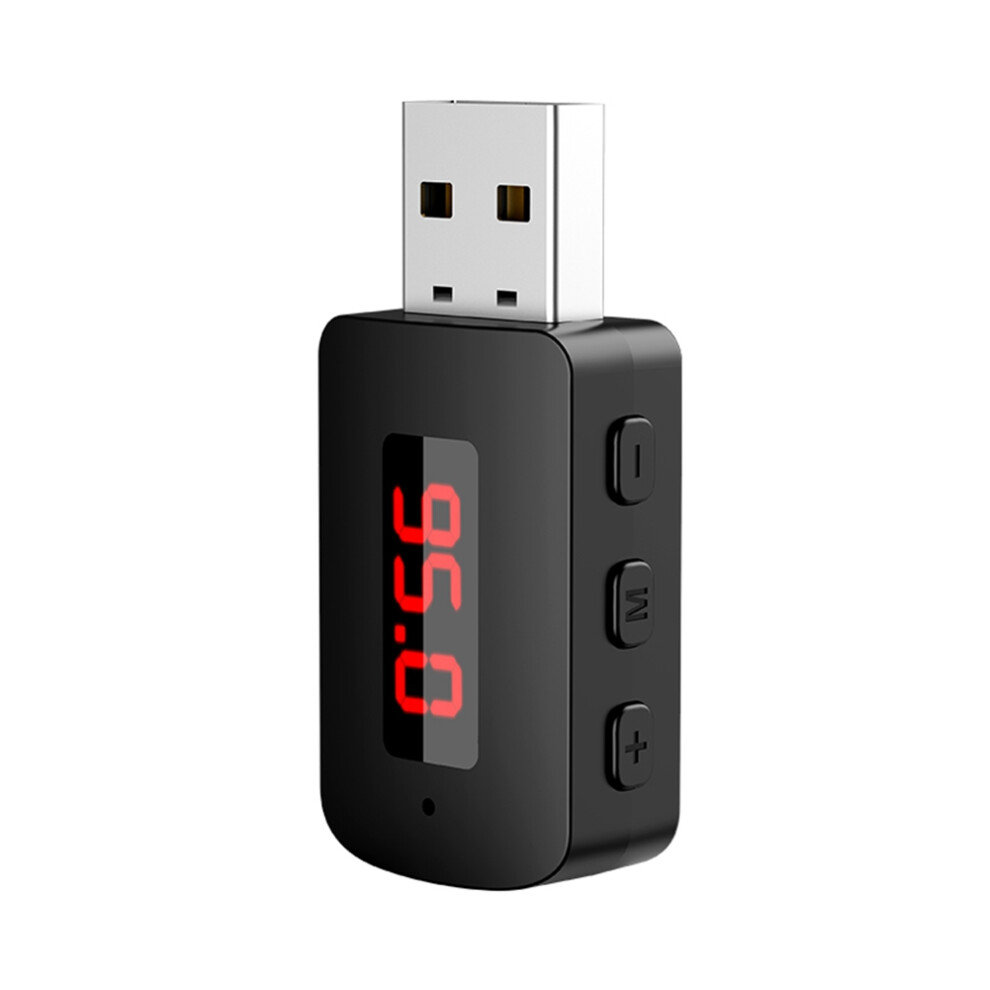 Car Bluetooth 5.4 Aadapter Fm Usb Transmitter Receiver Handsfree Call Auto Led Display Audio Music Wireless 4853808691798