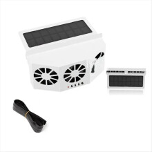 3 Head Solar Car Cooling Fan Electric Air Cooler Charging Vent Radiator Backseat Front Seat Purifiers for Vehicle A