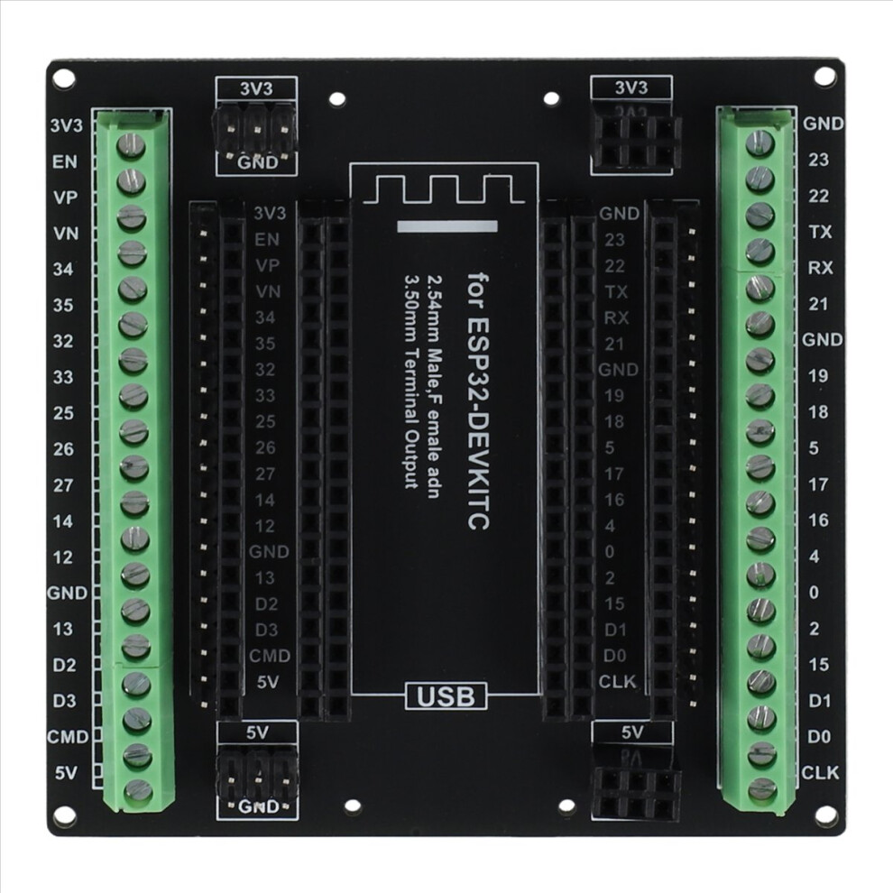 Esp32 Expanding Board Breakout For Esp-Wroom-32 Esp32-Devkitc Gpio 1 Into 3 38Pins Module Saudism
