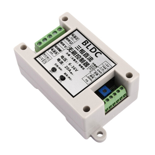 400W BLDC 3 Phase Brushless Motor Controller Driver 6V-30V Hallless DC Drive Board Power Supply 1