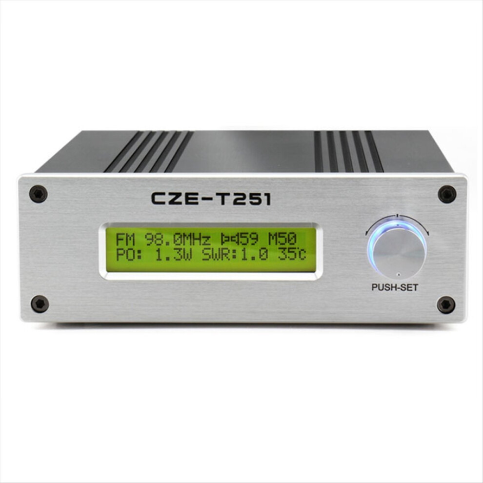 Cze-T251 Long Coverage Fm Broadcast Transmitter 25W 25 For Car Church Radio Station Equipments 4853808602459