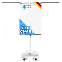 Mobiles Flipchart Shark PRO magnetisch, rollbar, 2 Papierhalter Höhenverstellbar