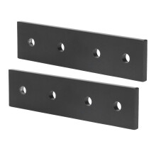 Aluminiumlegierung Flache Verbindungsklammern 4-Loch Gerade Winkel - 2 Stück 3030