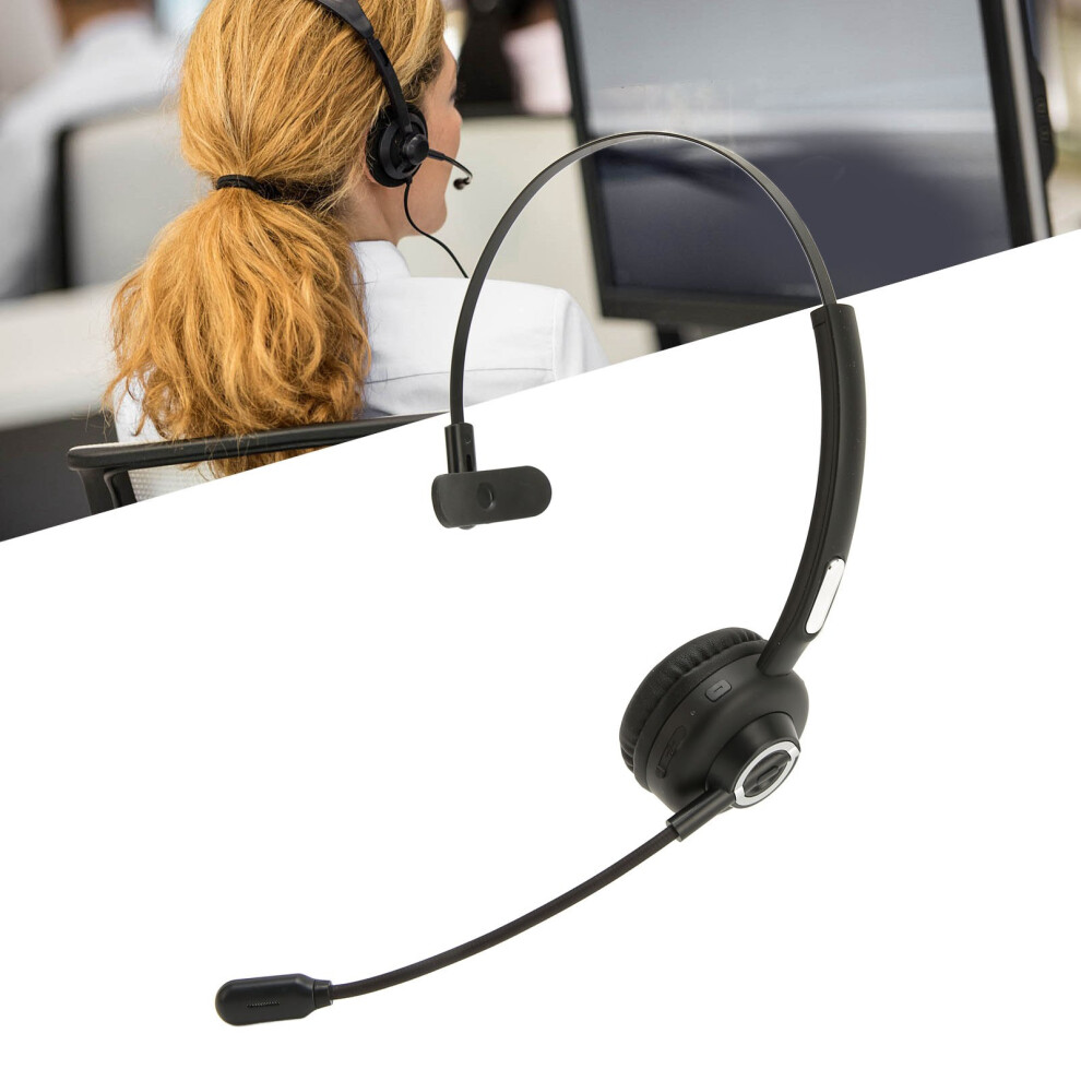 Comfortable Bluetooth 5.0 Headset Rotatable Mic 17H Talk Time 7621356215271