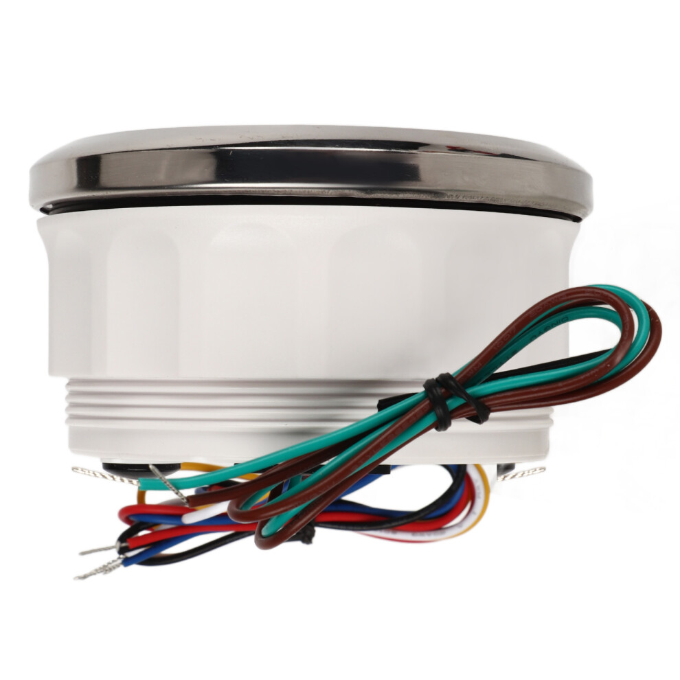 4In1 85Mm Gauge: Fuel Oil Water Temp Voltage Dc 9Â32V White/Silver 7901356215601