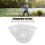 Foldable Rubber Fly Fishing Net 47cm Depth, White Landing Bag 10