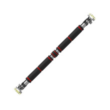 Pull Up Bar Door Mount, Adjustable 65-85cm, Non-Slip Chin-Up Bar, Black Red, Home Gym Equipment