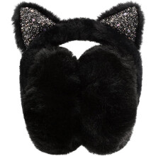 (black) ZSY Cute Animal - Themed Fur Ear Muffs for Winter - Warm Outdoor Ear Covers with Headband