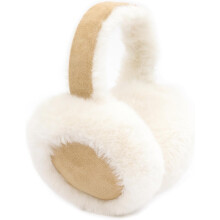 (Khaki) ZSY Winter Ear Muffs for Women - Foldable Soft Faux Fur Ear Warmers, Cold Weather Outdoor Covers