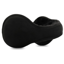 (Black) ZSY 1 Pc Foldable Fluffy Earmuffs with Headband - Winter Ear Warmers for Women & Men
