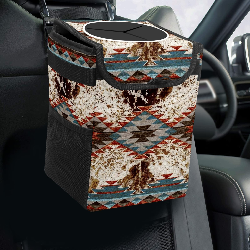 (B-Style) Zsy Car Trash Can With Lid, Collapsible Reusable Waterproof Automotive Garbage Can, For Vehicle Use, Car Garage Bag 7059941725605