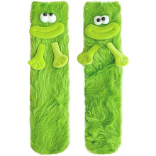 (green) ZSY Crazy Funny Fuzzy Novelty Socks, Fluffy Cozy Soft Fun Socks for Kids, Women, Girls, Cute Animal - Themed Silly Socks for Lounging(blue)