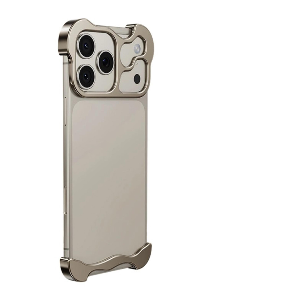 (Phone 17Promax) Zsy Metal Design Case For Iphone 17 With Corner Camera Protection And Heat Dissipation, Titanium Color 7059941728958