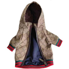 (XL) ZSY Classic Designer Pet Hoodie for Winter, Cozy Warm Jacket for Small Breeds