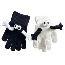 (colorful) ZSY Cute Interactive Hand - in - Hand Gloves for Autumn & Winter, Warm Elastic Gloves with Fun Eyeball & Tentacle Design(colorful)