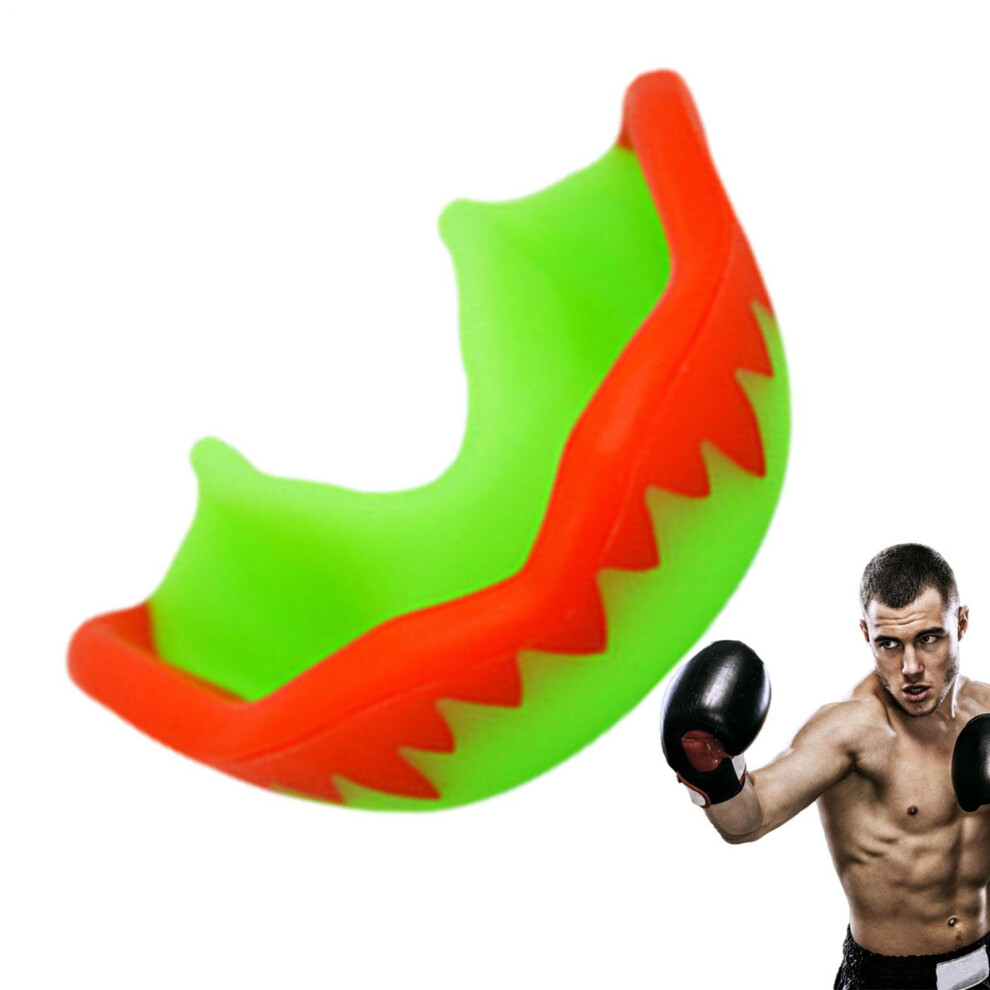 (red and green color) ZSY Slim Fit Protective Sports Mouthguard, Impact Resistant Tooth Shield for Boxing MMA Hockey Basketball Martial Arts