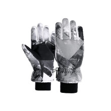 (Grey) ZSY Waterproof Insulated Winter Gloves for Kids Boys Girls, Warm Cold Weather Skiing Snow Play, Non-Slip Grip, Black Blue Pink