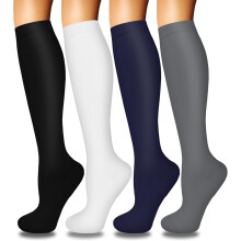 (B) ZSY 4 Pairs Women's Compression Socks - Best Support for Nurses, Running, Sports & Travel | Graduated Pressure for All-Day Comfort