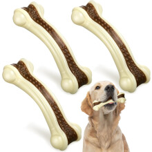 ZSY 3 - Pack Indestructible Nylon Dog Chew Toys Beef - Flavored Bone Teething Toys for Large/Medium/Small Puppies