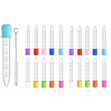 (20PCS) ZSY 10-Piece 5ml Mini Liquid Dropper Set, Flexible Tip for Medicine Crafts Candy Making, Assorted Bright Colors
