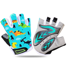 (M) ZSY Breathable Protective Bike Gloves for Children Youth, Gel Cushion Half Finger Grip for Cycling Outdoor Sports, 2-11 Years