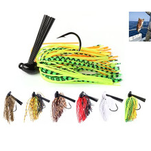 ZSY 6-Piece Weedless Swimbait Jig Set with Chatter Baits, Bass Fishing Lures for Freshwater Saltwater, Multi-Color Skirted Hooks for Pike Trout Crappi