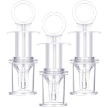 ZSY 3-Piece Infant Oral Medicine Dispenser with Soft Nipple Tip, for Feeding Water Juice to Babies Newborns, Whit