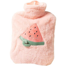 ZSY Kawaii Plush Cover Rubber Hot Water Bottle 1L - Cute Hot Water Bag for Pain Relief, Cramps, Back, Neck & Foot Comfort, Menstrual Care (pink)