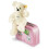Steiff Lotte Teddy Bear In Suitcase, White - Plush Soft Toy 1