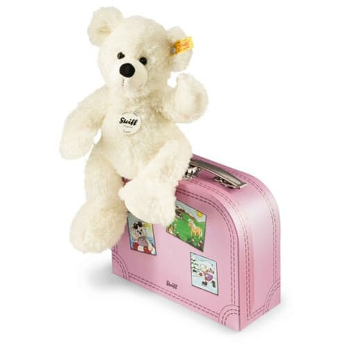 Steiff Lotte Teddy Bear In Suitcase, White - Plush Soft Toy
