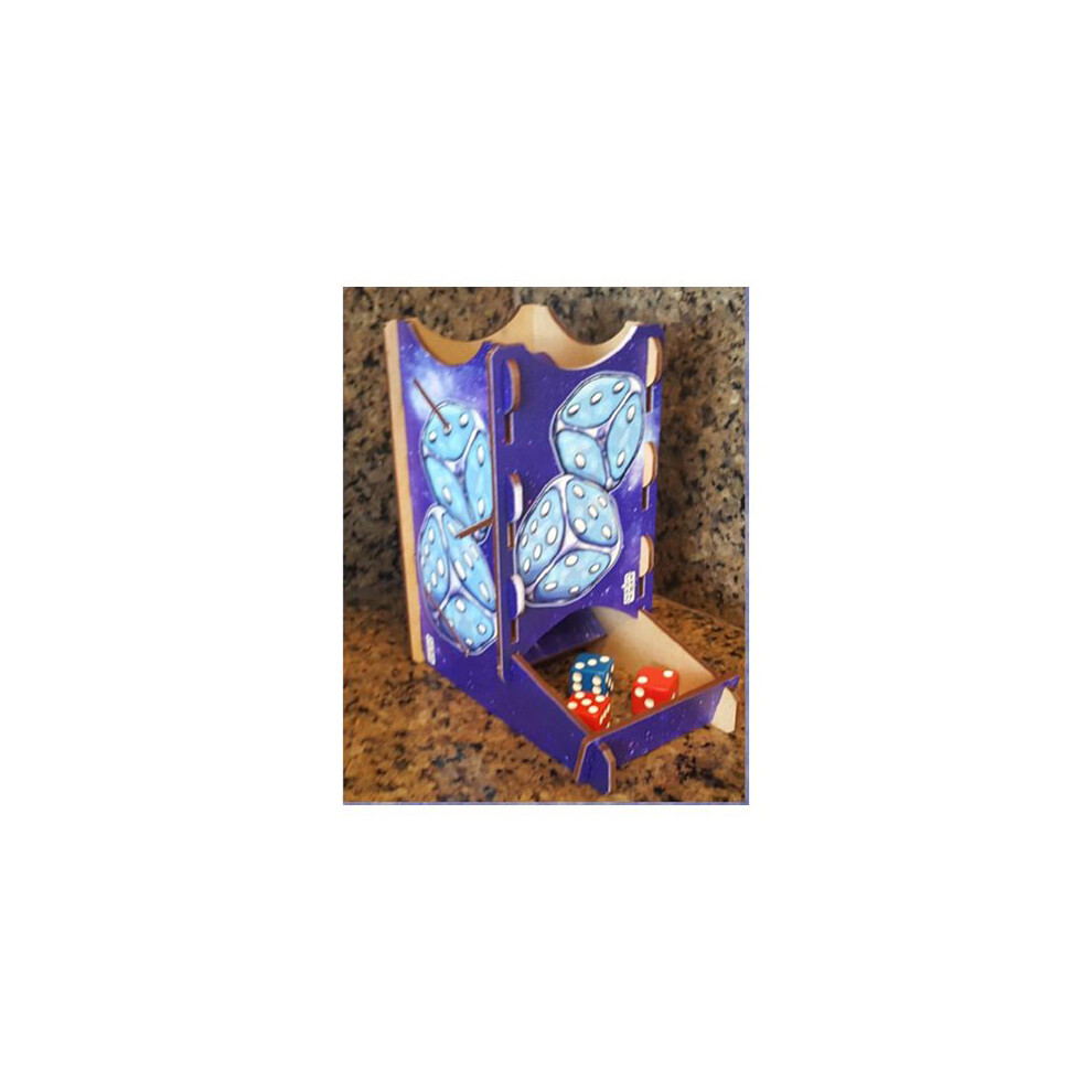 Asmodee Dice Tower, Knockdown, Cosmic (Put Together/Take Apart Dice Tower)