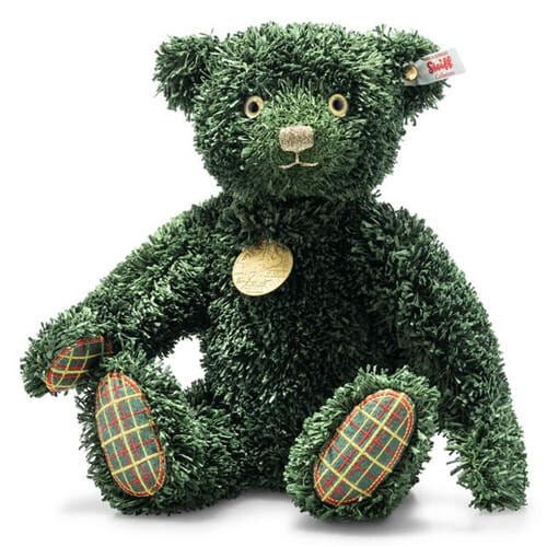 Steiff Green Paper Christmas Teddy Bear 34cm - Plush Soft Toy