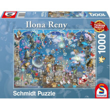 Ilona Reny: Blue Skies of Christmas Puzzle (1000 Pieces) - Board Game