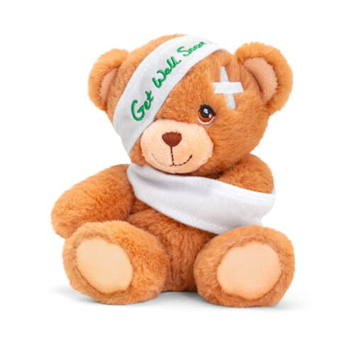 Keel 15cm Keeleco Get Well Soon Bear - Plush Soft Toy