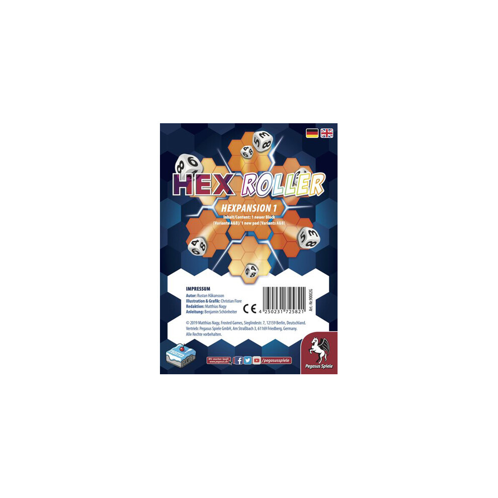 Photos - Board Game Pegasus HexRoller: Hexpansion 1 -  PEG90002G 