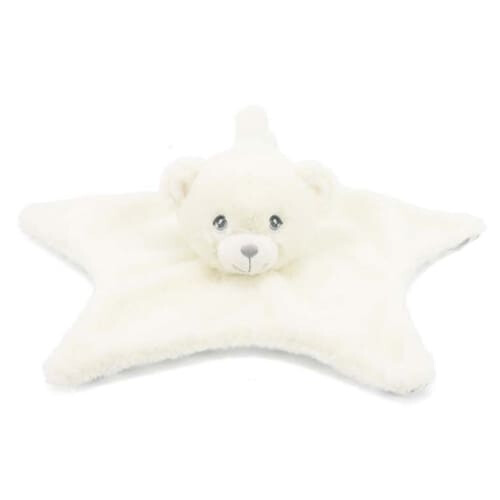 Keel 32cm Keeleco Baby White and Grey Bear Blanket - Plush Soft Toy